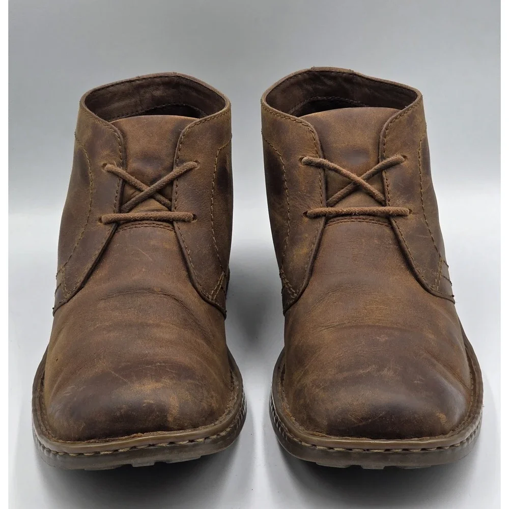 Born Harrison Chukka Boots Men's 10.5M Brown Leather Handcrafted Lace Up Ankle